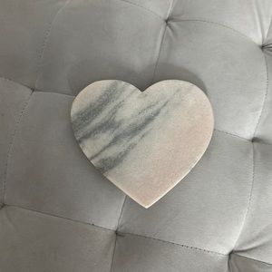 Marble Heart - gray and blush